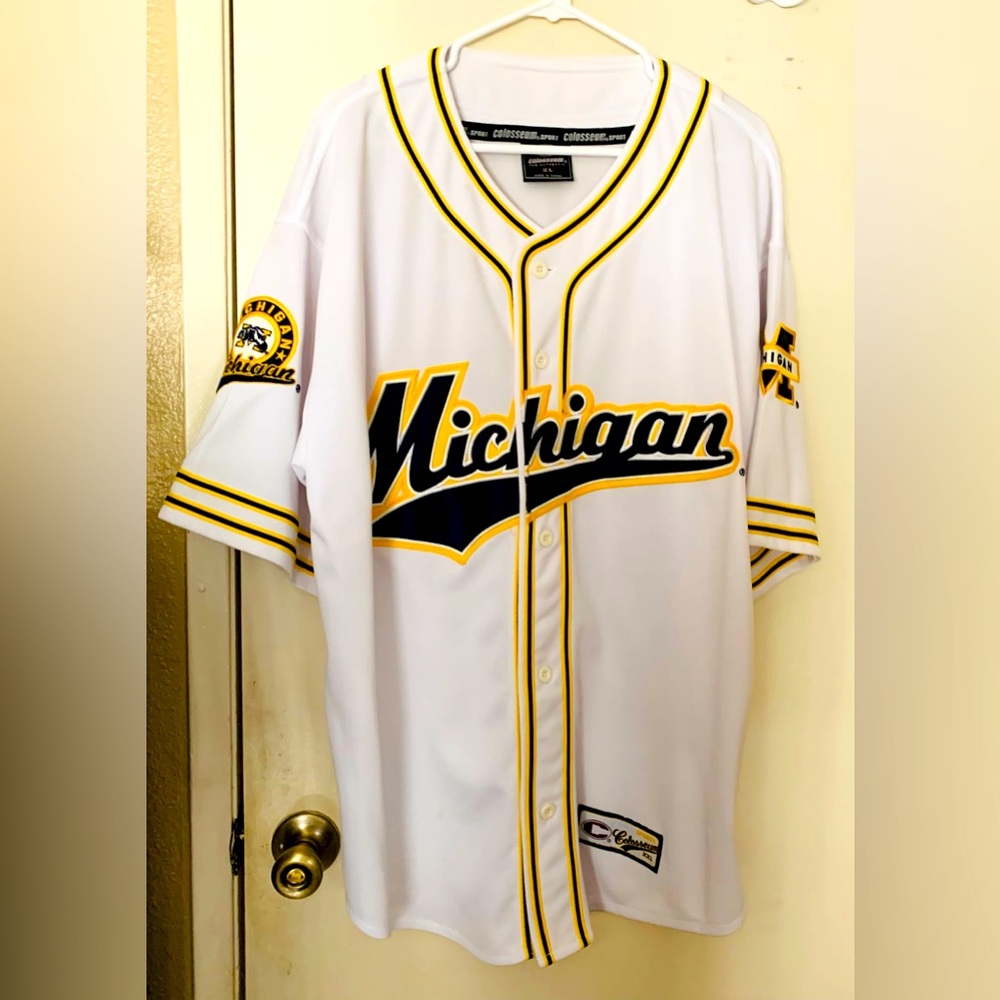 Gently Worn • Authentic White Colosseum Michigan Button Down Jersey